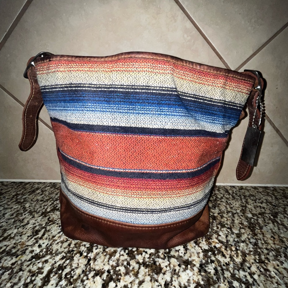 Navavsota Striped Multicolor Bucket Bag
